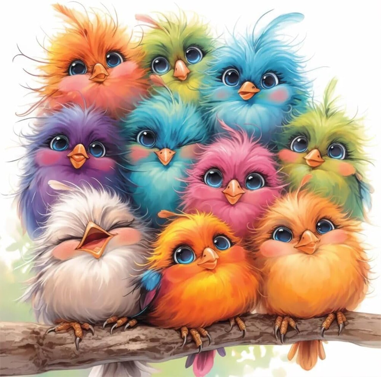 Birds Diamond Art Painting Kits for Adults – Full Drill 5D Round Diamond Dots DIY Gem Art Painting for Beginners, Home Wall Decor Crafts